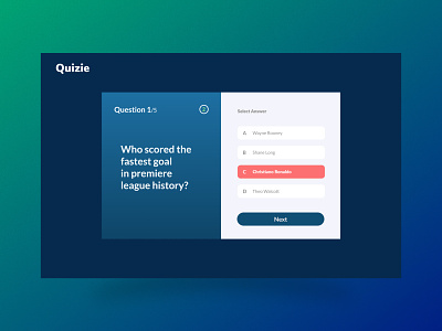 Quizie Web App design figma landing page minimal quiz quiz app ui user experience user interface ux web web app website