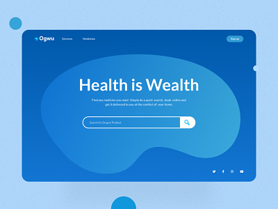 Ogwu Hero Landing design figma health landing page template ui user interface ux web