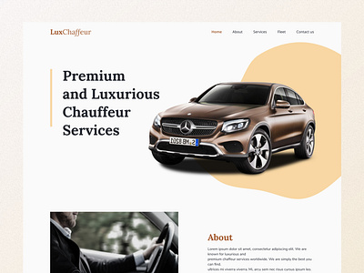 LuxChaffeur design figma landing page ui user interface ux web
