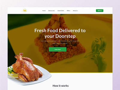 Food Delivery Landing Page delivery delivery landing page design figma food food delivery landing page ui user interface ux web