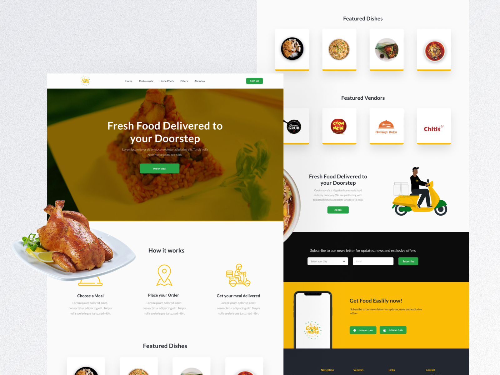 Food Delivery Landing Page by Onyedikachi Agonsi on Dribbble