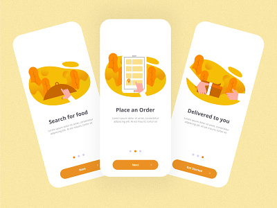 Onboarding Screens for Food Delivery App