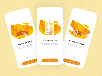 Onboarding Screens for Food Delivery App