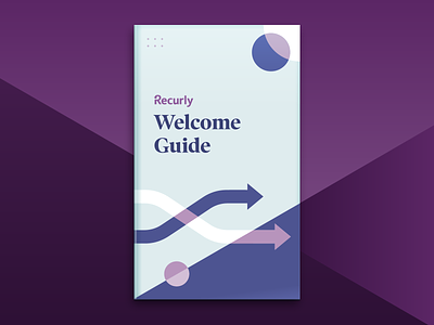 Recurly Welcome Guide abstract arrows book circles collateral guide internal new hire onboarding team