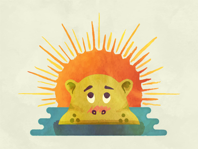 Peekin' Hippo