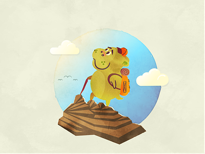 Hikin' Hippo backpack childrens book hiking mountain nature