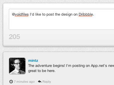 App.net: Initial Feed Design app.net join.app.net user interface social feed dalton caldwell