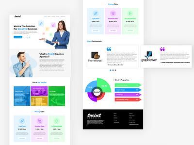 Landing Page Creative Agency by adobe xd adobe xd creative design design indonesia designer landing page ui web web design website website design