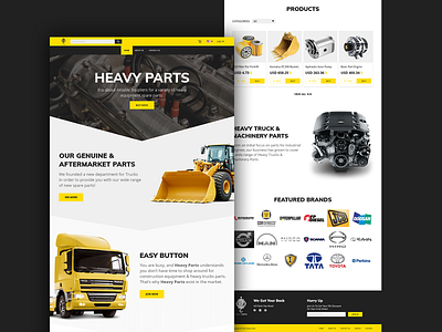 Web Design for Heavy Parts Landing Page