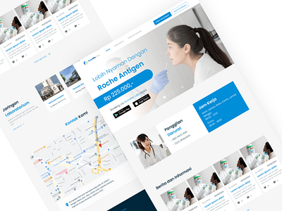 UI homepage concept for medical lab