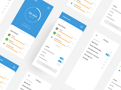 Child Control Mobile App Screen UI adobe xd app clean indonesia indonesia designer mobile mobile app simple ui ux