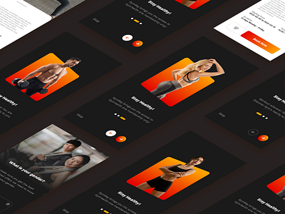 Simple Design Fitness Mobile app UI / UX