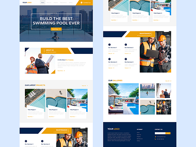 UI / UX Concept Website for Build Swimming Pool