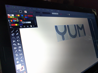 Yum Kitchen Logo Illustration