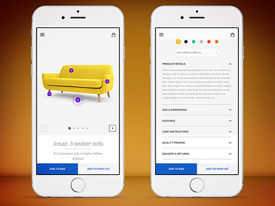 Furniture App Product Page