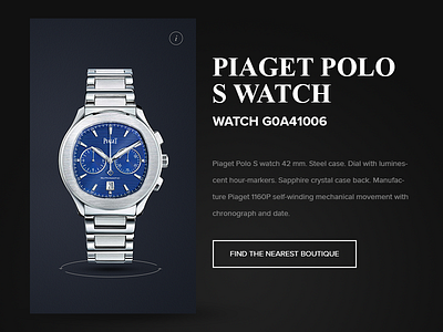 Piaget Watches App app app design design online store principle store watches