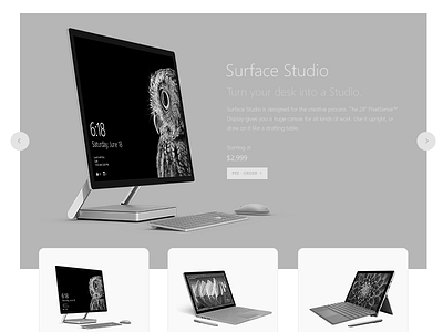 Microsoft Surface Landingpage Wireframe design interface landingpage microsoft portfolio surface landingpage wireframe