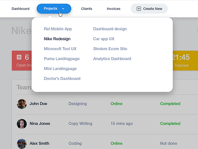 Dashboard Dropdown alignments analytics charts dashboard design management system portfolio projects dashboard user experience wireframes