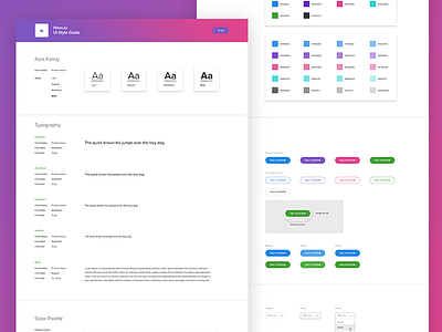 UI Style Guides alignments bar charts branding buttons charts colors data visualisation line charts portfolio sales specs style guides