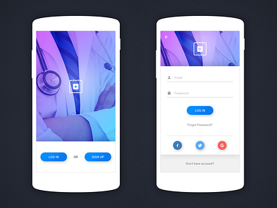 Health Service App - Register Login Screens by Naresh Bingi on Dribbble