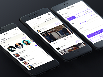 People and Filters Screen - Flickbay actors actresses android bollywood cinema ios media movie app movie reviews movie ticket ui ux