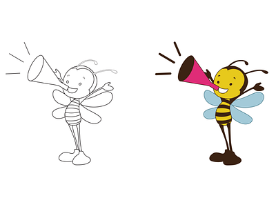 Bee Cartoon Character