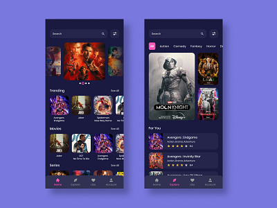 movies app app design mobile movies movies app tv ui user experience user interface ux