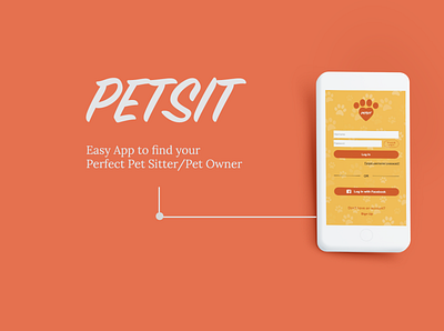 PETSIT Pet Care Mobile App UIUX Designconcept & mockup design design mockup graphic design graphics iphone mockup logo logo design mobile mobile app mobile app design mobile ui mockup design pet app pet logo prototype ui ui design uiux ux visual design