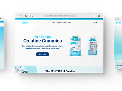 Bearbalance Website Landing Page Design assets assets design banner branding design design elements ecommerce ecommerce design graphic design graphics landing landing page landing page design ui uiux ux visual design web design website website design