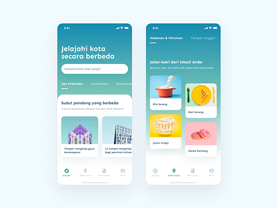 City Guides Mobile App UI