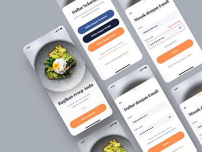 Cooking App - Signup account app cooking cooking app login onboarding signin signup