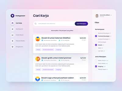 Job Seeker Dashboard By Joharwn On Dribbble