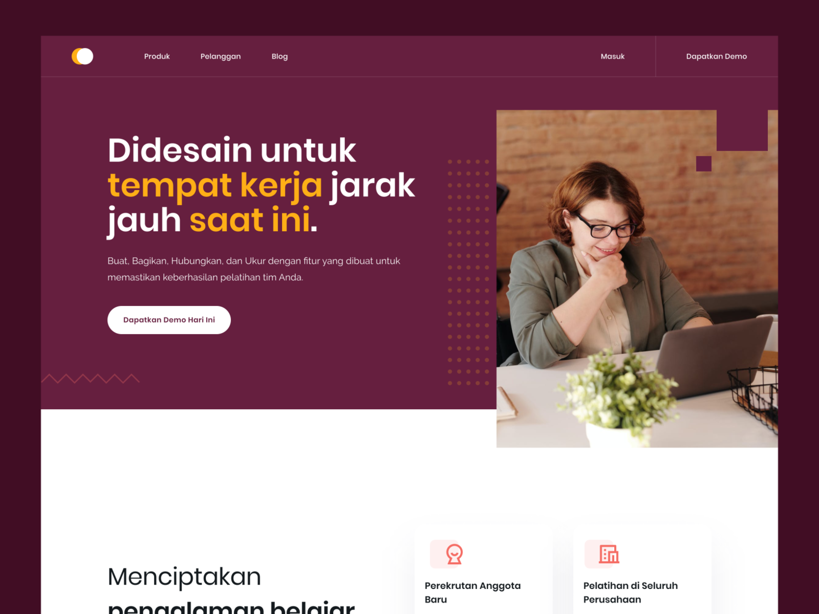 Website Hero Section By Johar Wahyu Ngudiono On Dribbble