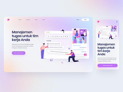 Hero Section for Project Management Landingpage