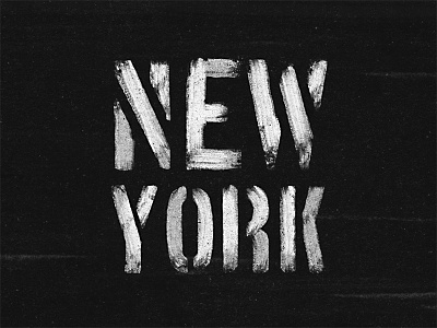 Photoshop Drybrush Technique chalk drybrush lettering new york photoshop typography vintage