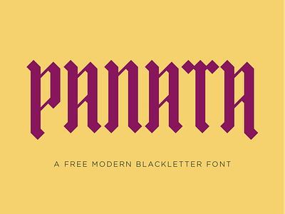Panata Free Modern Blackletter Font blackletter font free freebie font typeface typography