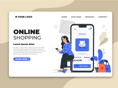 Landing Page branding corporate design flat illustration ui ux