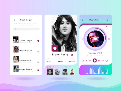 Singer Tracking Apps UI