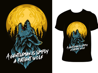 Wolf T shirt design branding design illustration t shirt