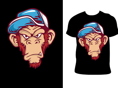 Monkey Tshirt branding corporate design design flat illustration logo typography ui ux vector