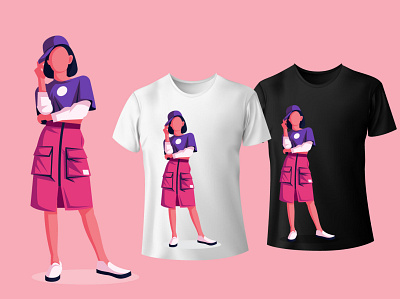 Female Tshirt branding corporate design design flat illustration logo typography ui ux vector