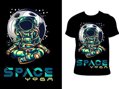 SPACE YOGA branding design illustration typography vector