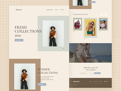 Fashion Company Landing page design ui web webdesign