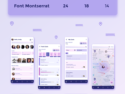 UI Design app design design education app minimal design purple gradient student app ui visual design