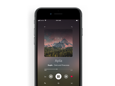 Music Player app application blur iphone mobile music music app music player transparency transparent ui