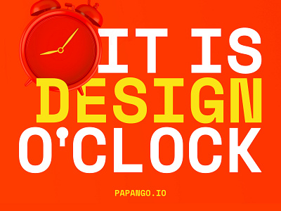 Design O'clock clock design papango poster story time