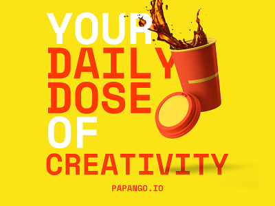 Coffee + Creativity - papango.io coffee cup papango poster design story