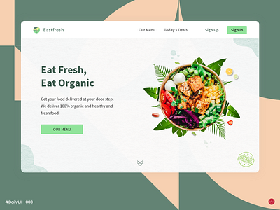 Landing Page Design - #DailyUI #003 - Design Challenge 003 daily 100 challenge daily ui dailyui dailyui 003 dailyuichallenge design landing page landing page concept landing page design landing page ui organic food organic food ui ui ui design uidaily web design web ui