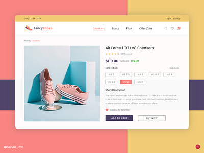 E-Commerce Product - #DailyUI #012 - Design Challenge