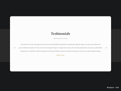 Testimonials - #DailyUI #039 - Minimal Design Challenge 039 daily 100 challenge daily ui daily ui 039 daily ui challenge dailyui dailyui039 dailyuichallenge reviews testimonial testimonials ui challenge ui daily ui daily 039 ui daily challenge ui design uidaily uidaily039 uidailychallenge uidesign